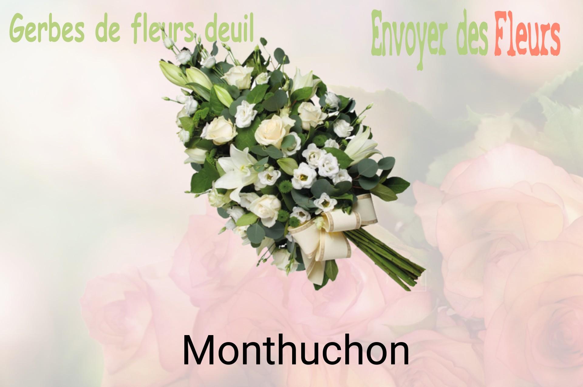 Gerbe de fleurs de deuil livrée à Monthuchon